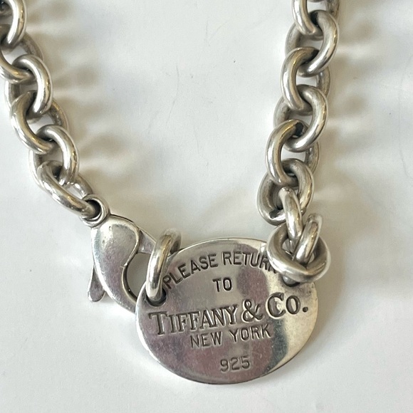 🌀Tiffany& Co. “please return to tiffany & co. new york” oval chain link necklace - Picture 7 of 11